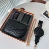Zarf Crossbody Lvity Torba Cüzdan Ruj Kılıf Paketi 3pcs Set Kadın Tasarımcı Çanta Çanta Zinciri Omuz Çantaları Orijin Deri Çıkarılabilir