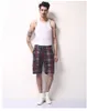 Men's Shorts Summer Cotton Plaid Casual Men High Quality Cargo Beach Male Plus Size 29-38