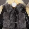 Women's Fur Faux Fur Clobee S-4XL 2018 Winter Coat Women Thick Faux Fox Fur Coat with PU sleeve Female Fake Fur Jacket gilet chalecos de pelo mujer YQ230925