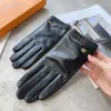 Gants en peau de mouton doux pour femmes, mitaines chaudes à doublure en peluche, gants à cinq doigts pour filles de haute qualité, cadeau d'hiver avec boîte