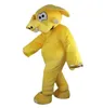 Costume de mascotte d'éléphant jaune d'halloween, accessoire de spectacle, poupée de dessin animé, Costume de poupée, Costume humain