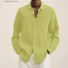 Camicie casual da uomo Camicie di lino per uomo Abbigliamento Chemise Homme Camisas De Hombre Camisa Masculina Ropa Hombre Blusas Vintage Roupas Masculinas Camicia T230925