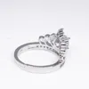 Cluster Rings Crown Zircon Ring Single Diamond Jewelry Fashion European och American grossistöppning Justerbar