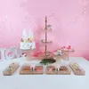 Bakeware Tools 8-18pcs/lot Gold Crystal Metal Cake Stand Set Acrylic Mirror Wedding Party Display Tray