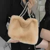 Sac à main en fausse fourrure pour femmes, sac à main de luxe de styliste en fausse fourrure pour dames, grand sac à bandoulière, fourre-tout chaud et décontracté, nouvelle collection automne hiver 2023