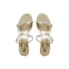 Slippers 2022 Summer New Dream Rhinestone Flat Sandals Fairy Fairy Style Sweet Open Toe Songals 230427