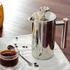 Cafetière à presse française Cafetière à double paroi en acier inoxydable Cafetière isolée Cafetière donnant un panier filtrant T2228c