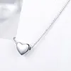 Chains Fashion Trend S925 Silver Inlaid 5A Zircon Ladies Personality Simple Box Chain Heart-shaped Pendant