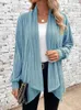 Jaquetas femininas casaco roupas femininas outono inverno moda cardigan manga longa topos sólido solto casacos na moda outfits casual outerwear