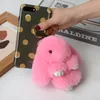 Keeschaines en peluche clés de lapin moelleux Pompon Bunny Keychain pour filles sac de voitures de voiture