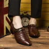 Anzugschuhe, klassische Herren-Kleiderschuhe, Slip-on-Schuhe aus schwarzem Leder für Herren, Übergröße, spitze Zehenpartie, Business-Casual-Herrenformelle Schuhe für die Hochzeit 230925