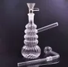 14 mm berauschende Rauchpfeifen, Ölbrenner-Bong, schwere Spiralglasbongs mit Downstem, 14 mm Schüssel, Wasserpfeifen, Bohrinsel, Dab-Aschefänger, Wasserpfeife mit männlichem Banger-Ölnagelrohr