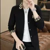 New arrival Designer Brand Luxury Fashion Knitted Cardigans black gray color Sweater Men Casual Trendy Coats polos neck button Jacket Men Clothes