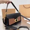 3co Sac à bandoulière de créateur de mode fourre-tout en cuir véritable vieille fleur Diane Baguette sac à main grande capacité toile sangle Emed lettre