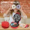 Bread Makers SK854 Mini Donut Maker Potable Electric Non-stick Coated Doughnut Machine With Three Holes For Home