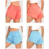 LULULEMENS WOMENS Womens Yoga Outfits High Waist Shorts Exercise Short Pants Fitness Wear Girls Running Elastic Adult Sportswearh