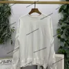 High Version Pullover Off Brand White Sweatshirt mit Schwamm gefüllter Pfeiltyp Herren- und Damen-Rundhalspullover Baumwollfaden verdicktes Strickshirt