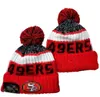 San Francisco Fashion- Beanie Knitted Sports Teams Baseball Football Basketball Beanies Women& Men Pom Fashion Winter Top Caps Sport Knit