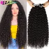 Human Hair Bulks 32Inch Afro Kinky Curly Synthetic Hair Bundles Super Long Organic Curly Hair Extensions for Woman High Quality Weaving Bio Hair 230925