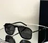 Fyrkantiga solglasögon silvermetall/blå lutning Mens designer solglasögon nyanser UV400 glasögon unisex med låda