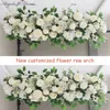 Fleurs séchées 50100CM bricolage mariage fleur mur arrangement fournitures soie pivoines rose artificielle rangée florale décor mariage fer arc toile de fond 230923