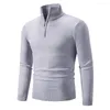 Men's Sweaters Quarter-zip Sweater Jumper Pullover Long Sleeve Sweatshirts Fashion Solid Loose Casual Thicken