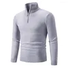 Maglioni da uomo Maglione con zip a un quarto Maglione Pullover Felpe a maniche lunghe Moda Solido Allentato Casual Addensare