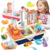 مطابخ تلعب طعام الأطفال تظاهر ألعاب المطبخ بالوعة مع أواني قطع وعاء قطع أدوات المائدة الإكسسوارات الفتيات 230925