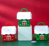 Christmas Gift Packing Box Children Candy Package Boxes Xmas Party Decoration House Shaped Portable Storage Organizers 925