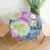 テーブルクロスパームの葉のテーブルクロスシマウマと花柄の装飾カバーディナーカスタム保護ポリエステル