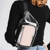 Evening Bag PVC Midjebältespåse Fanny Pack Hip Bum Clear Transparent bröstpåse Beach Travel Banana dragkedja som kör 230925