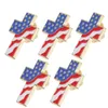 Brosches 5 st kvinnor mode ryggsäck självständighetsdag badge corsage stift USA flagga brosch gåva amerikansk boutonne zinklegering