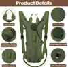 Backpacking Packs Camp Kitchen Tactical Hydration Pack Backpack Militär vattenbeständig Nylonvattenpåse med 3 liters blåsan för vandringscykelklättring 230925