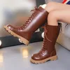 Boots Girls High Zipper Solid Color Korean Style Children Fashion Casual 2023 Kids Shoes Non Slip Classic Elegant Chic Spring 230925