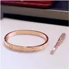 Classic Designer Screwdriver Love Bracelet Fashion Unisex Cuff Bracelet Steel Plated Gold Jewelry Valentine's Day Gift with Box