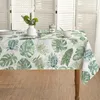 Nappe d'été rectangulaire en forme de feuille tropicale, décoration de cuisine, couverture réutilisable et imperméable pour fête de vacances