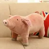 Bonito simulação porco boneca brinquedo de pelúcia net vermelho rosa porco travesseiro pano boneca menino e menina presente