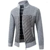 Herentruien Mode-jas Heren Gebreide honkbalkraagjas Herfst Winter Dikke warme mannelijke kleding Luxe jumper Zip Koude trui Vest