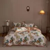 Ensembles de literie Style moderne imprimé coton floral ensemble housse de couette drap housse taies d'oreiller textile à la maison