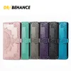 Imprint Flower Wallet Leather Cases For Iphone 15 14 Plus 13 12 Pro Max 11 Lace Holder Flip Cover Girls Lady Fashion ID Card Slot Pouch