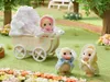 Narzędzia warsztaty sylvanian rodziny Darling Ducklings Baby Carriaing Animal Toys Dolls Dift 5601 230925