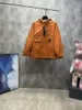 Herrjackor 2023 Spring och Autumn Hooded Jacket Half-Zip Pullover High-End lyxen broderad topp för båda män kvinnor