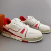 Designer Virgil Trainer Sneaker Running Shoes Calfskin Leather Abloh White Green Red Blue Letter Overlays Platform Casual Low Sneakers Size 36-45