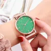 Montres-bracelets 2023 Montres pour femmes Tendance Casual Simple Couleur Solide Silicone Mesh Band Montre Pleine Étoile Quartz Rond