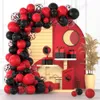 Autres fournitures de fête d'événement Kit d'arche de guirlande de ballon rouge Kit de ballons de confettis rouges noirs de mariage de Noël Baby Shower Party Anniversaire Saint Valentin Décoration 230923