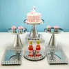 Ferramentas de cozimento 3 -6 peças conjunto de suporte de bolo tira cupcake mesa doce barra de doces placa em forma de coração decoração chá da tarde