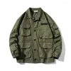 Мужские куртки 2023 Японская уличная одежда Армейский зеленый Плюс Размер Рабочая куртка Мужская одежда 5XL Пальто Харадзюку Корейская мода Военная повседневная одежда