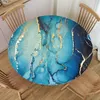 Table Cloth Liquid Marble Round Tablecloth Waterproof Elastic Dining Table Decoration Accessories Boho Style Home Kitchen Dining Room Decor 230925