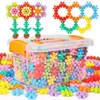 60 Stücke Pflaumenblüte Bausteine Ziegel 3D Schneeflocke Bausteine Baby Kinder Lernspielzeug DIY Verriegelung Puzzle Spielzeug