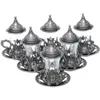 Ottoman autentisk design turkisk grekisk arabisk te -set 6 service te cup tallrikar lockar gåva283f